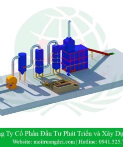 Lò đốt rác thải công nghiệp DCI-CN100 (công suất 100kg/h)