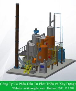 Lò đốt rác thải công nghiệp DCI-CN1000 (Công suất 1000 kg/h)
