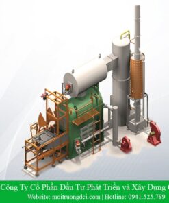 Lò đốt rác thải công nghiệp DCI-CN1500 (Công suất 1500 kg/h)